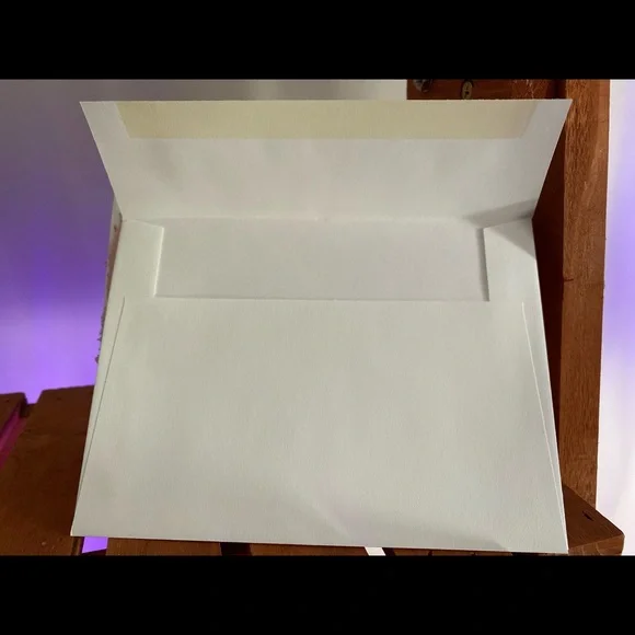 Recycled Paper Notecards Artisanal pink purple 10 + 11 envelopes - Picture 9 of 15